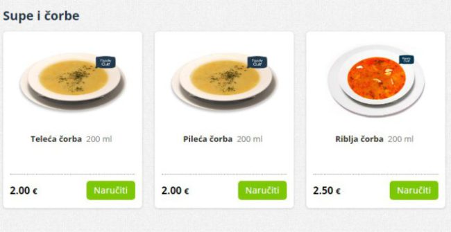 Цены на суп в Будве